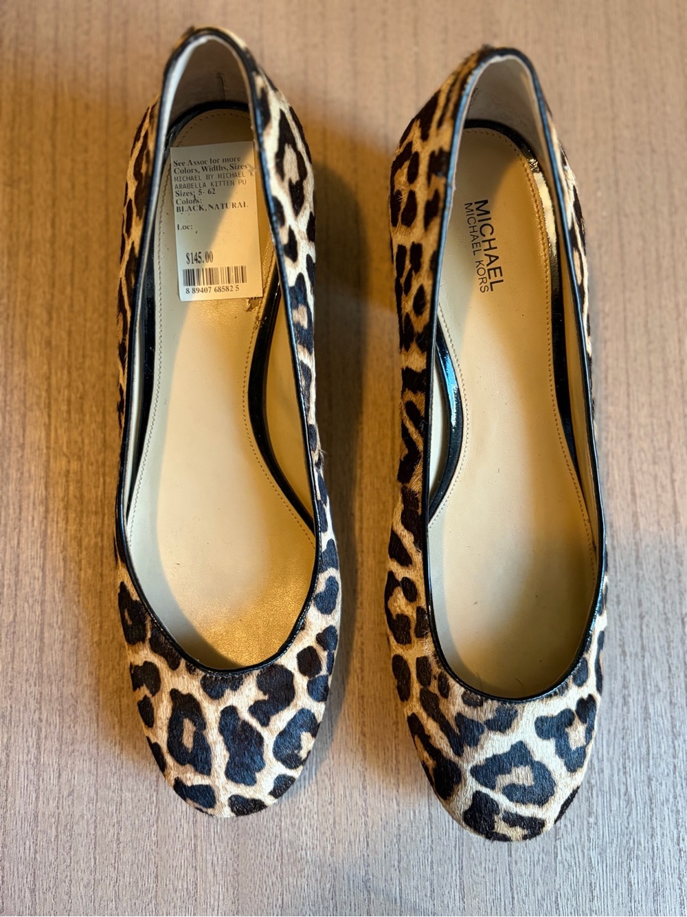 Michael Kors Arabella Leopard Haircalf Block Heel Pumps. Size 10